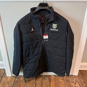 NEW Nike Jordan Half Zip Pullover Quilted Jacket Men Size Large Baylor Bears NWT